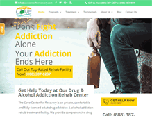 Tablet Screenshot of covecenterforrecovery.com